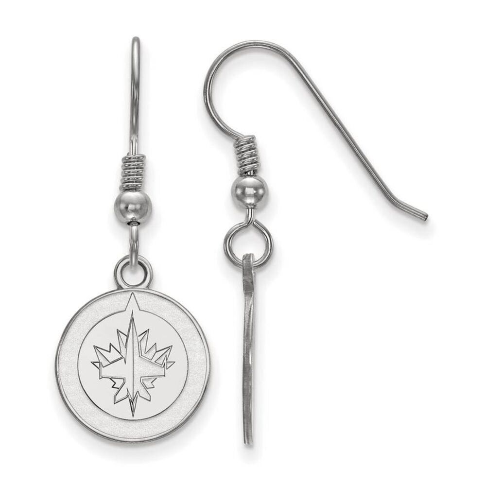 Sterling Silver NHL Winnipeg Jets Small Dangle Earrings